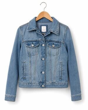 LC Lauren Conrad Denim Jacket Blue Jean Classic Button Up Womens XS NWT